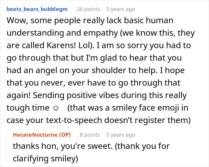 Red-haired kid stealthily takes a blind cane from a visually impaired person in a crowded urban setting.