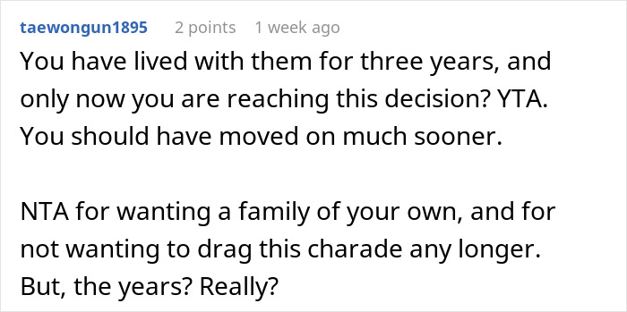 Screenshot of a forum comment discussing a man trying to win over his fiancee&rsquo;s kids before deciding to break up.