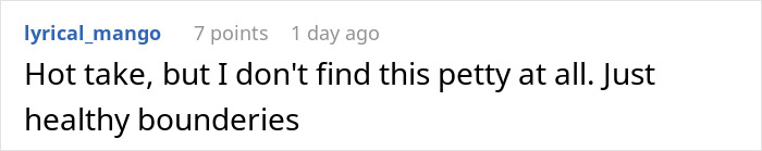 Comment on Reddit explaining healthy boundaries in a conversation about a woman using her friend&rsquo;s boyfriend as an ATM.