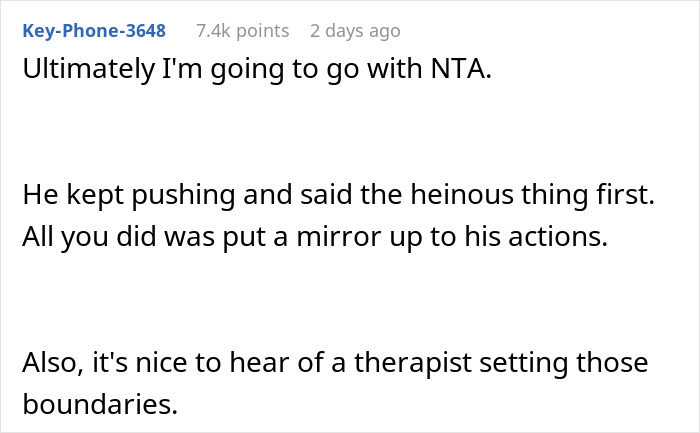 Screenshot of an online forum comment discussing a man’s efforts to become teen stepson’s real dad and rejection. - 27