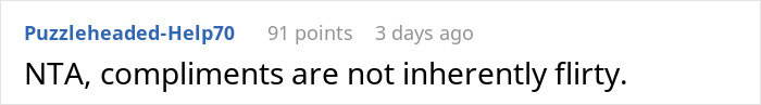 Screenshot of an online discussion where a user comments on a man&rsquo;s compliment to girlfriend&rsquo;s mom causing a fight.