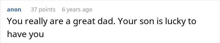 Comment praising a dad who stands by his gay son after family conflict and rejection from his wife.