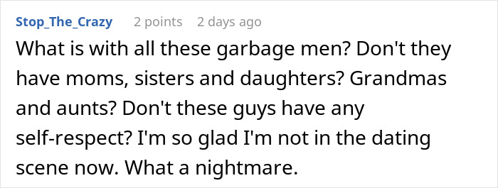 Comment expressing frustration about disrespectful men affecting a pregnant woman&rsquo;s life after friends watch Bonnie Blue&rsquo;s documentary.