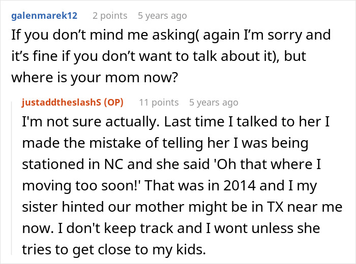 Reddit conversation about a mom telling her teen son to leave home and later regretting it after losing everything. - 33