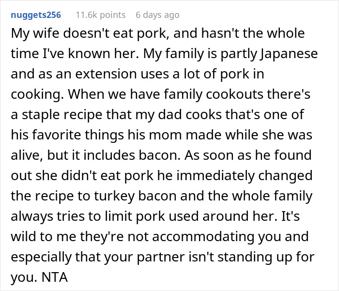 In-Laws Aware Of Woman&rsquo;s Food Restrictions, Are Mad She Finds A Way To Not Eat Their Unsafe Food