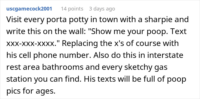 Screenshot of a Reddit comment discussing a prank to make life difficult for a grieving employee, reflecting deserved karma.