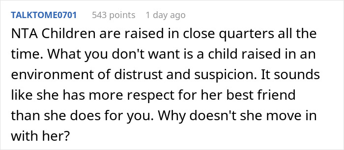 Comment discussing relationship challenges and insecurities between a man and his pregnant girlfriend.