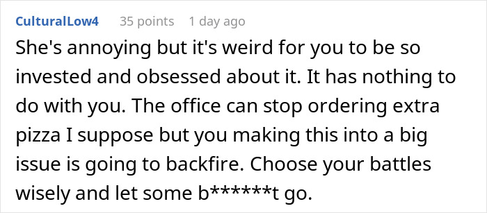 Workplace conflict as worker calls out gluten-free colleague at pizza party, sparking a heated argument. Workplace conflict as worker calls out gluten-free colleague at pizza party, sparking a heated argument.