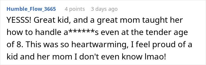 Comment praising a kid for handling bullying with kindness, highlighting a heartwarming lesson about bullying and kindness. Comment praising a kid for handling bullying with kindness, highlighting a heartwarming lesson about bullying and kindness.