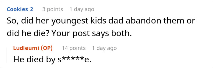 Comment discussion about a man leaving marriage after refusing to let wife&rsquo;s daughter live with his kids in a forum.