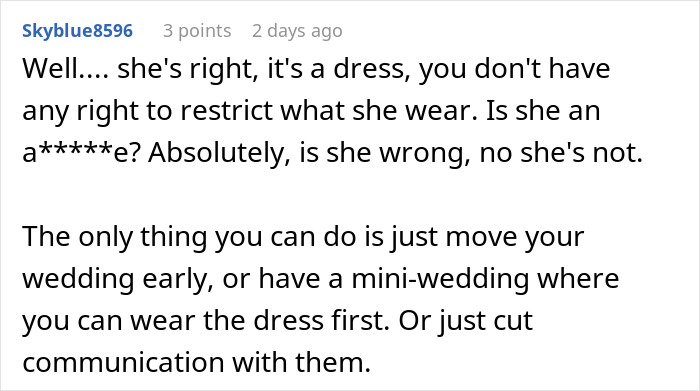 Woman confronts brother&rsquo;s fianc&eacute;e over copying wedding dress, sparking tension and a dispute about dress originality and memory.