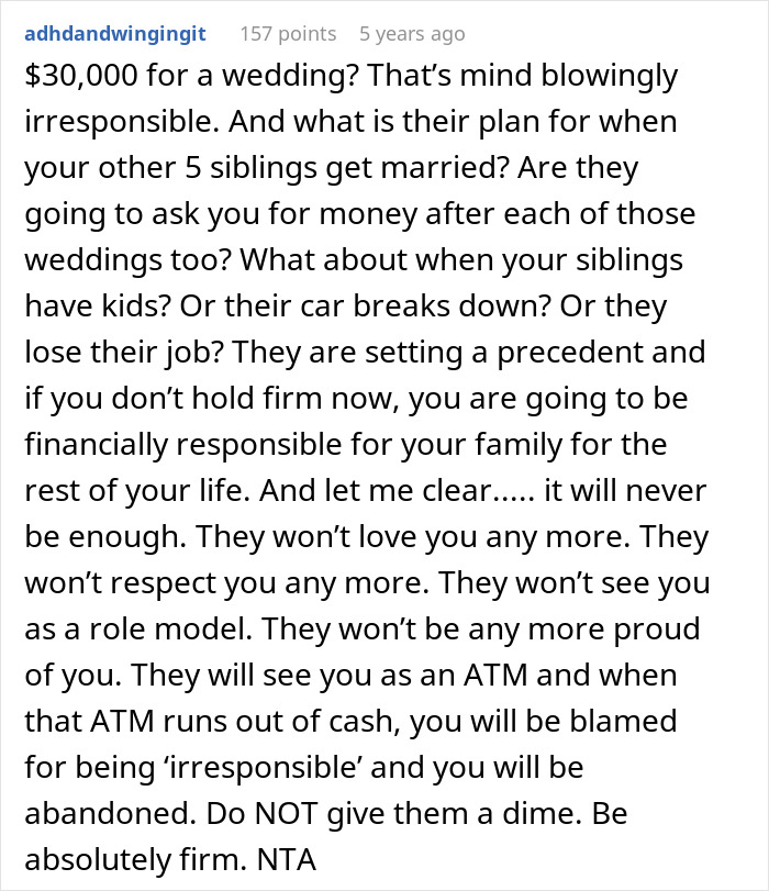 Woman refusing to hand over entire savings after parents claim it is rightfully theirs in family finance dispute.
