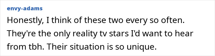 Comment highlighting the unique and intriguing situation of the Hensel twins regarding motherhood and marriage on reality TV. Comment highlighting the unique and intriguing situation of the Hensel twins regarding motherhood and marriage on reality TV.