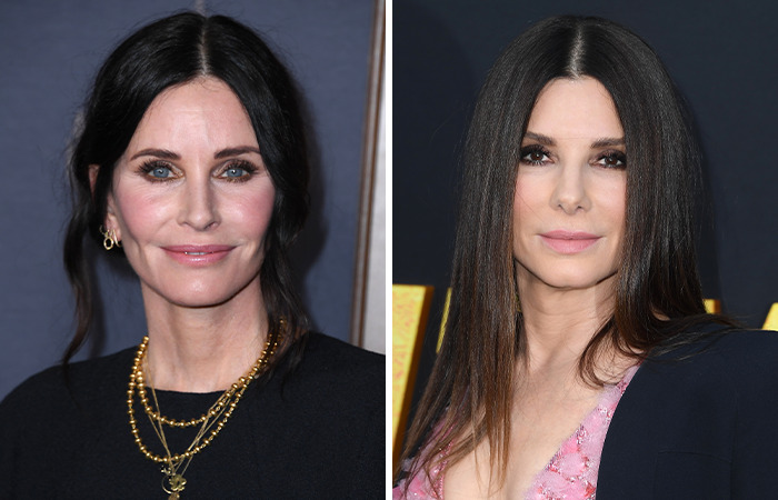 Side-by-side photos of two female celebrities showcasing dramatic impact of plastic surgery on celebrities born in the same year.