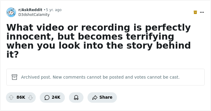 People Recall 42 Innocent Videos That Hide Creepy And Disturbing Stories Behind Their Scenes - 1