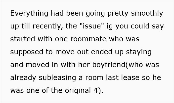 Nonbinary person setting boundaries with roommates’ boyfriends over use of private bathroom inside shared living space. Nonbinary person setting boundaries with roommates’ boyfriends over use of private bathroom inside shared living space.