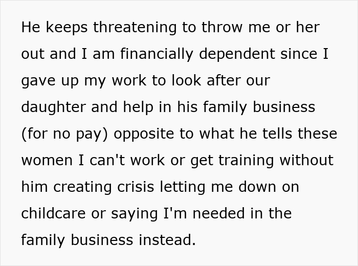 Text message revealing family conflict and financial dependence after daughter found dad cheating texts. - 22