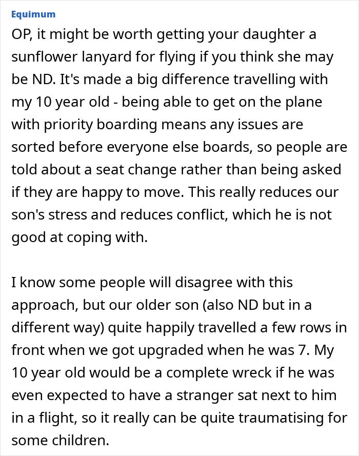 Commenter shares advice on traveling with kids on long flights, mentioning trauma experienced by a child during a 6-leg flight.
