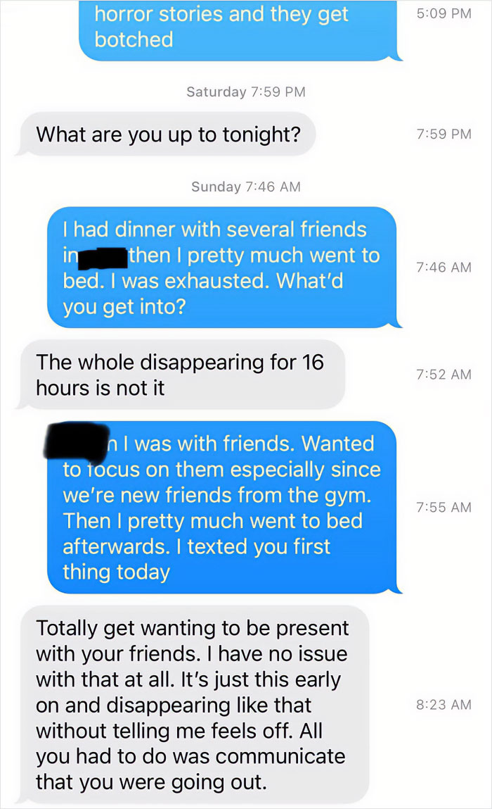 Text message conversation showing toxicity in relationships between nice girls and nice guys, illustrating toxic behavior patterns.