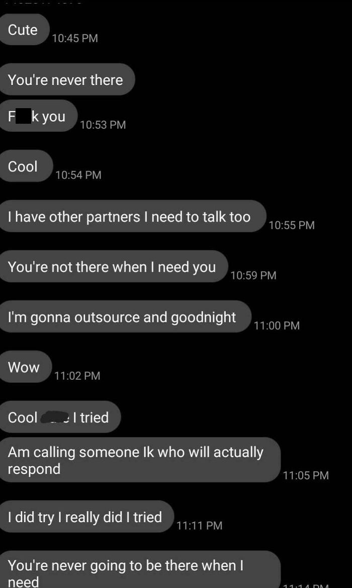 Text message conversation showing toxic communication, illustrating how nice girls can be as toxic as nice guys in relationships.