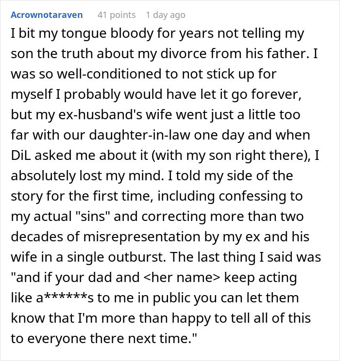 Woman&rsquo;s Ex-Husband Blames Her For Divorce, Then Flips Out When She Tells The Truth