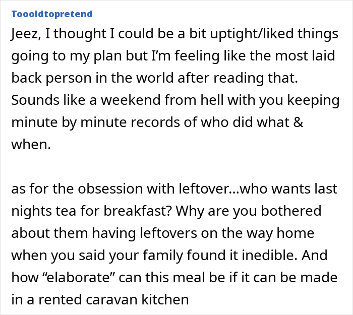 Woman regrets trip with friend and husband as ruined plans cause tension and conflict during weekend getaway.