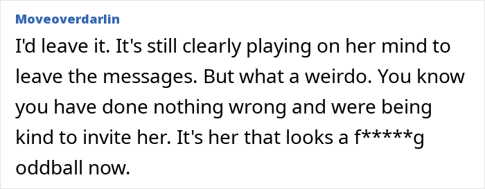 Commenter expressing frustration over a woman&rsquo;s flaky behavior and missing a friend&rsquo;s wedding.