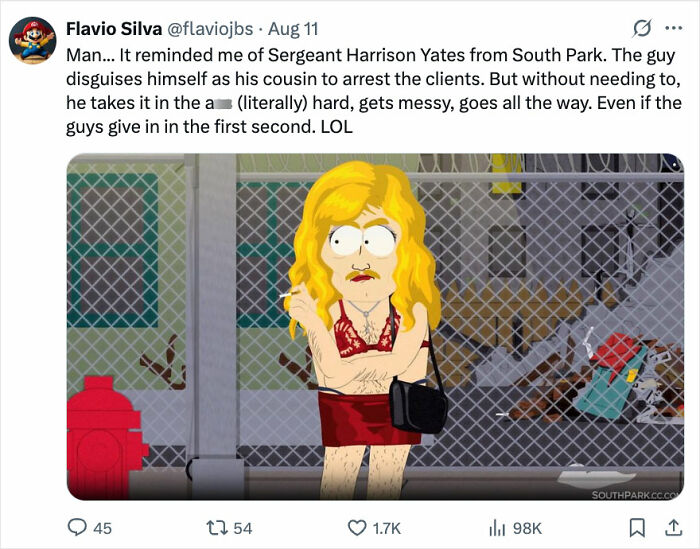 Animated character in a wig and red outfit, referencing a pastor caught walking around in thong and wig memes. Animated character in a wig and red outfit, referencing a pastor caught walking around in thong and wig memes.
