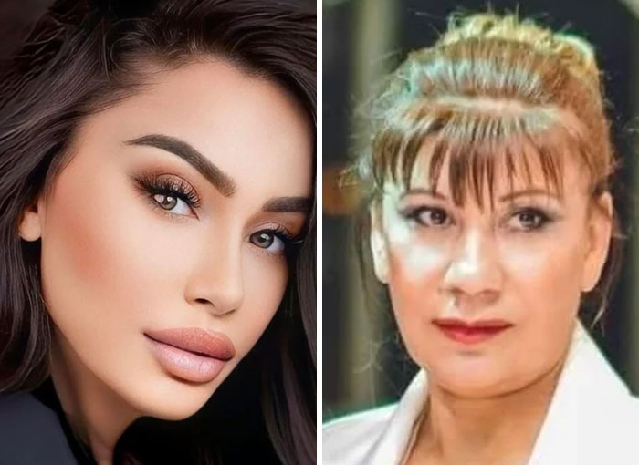 Side by side Instagram vs reality pics showing contrast in appearance and how out of touch with reality some people are