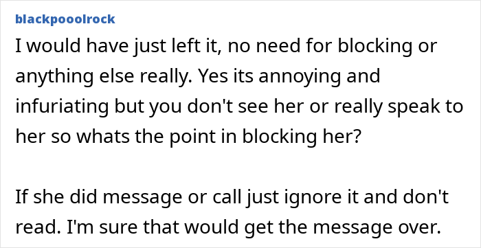 Alt text: Screenshot of a forum post discussing ignoring flaky behavior and avoiding blocking after missing a friend&rsquo;s wedding and sending voicemail.