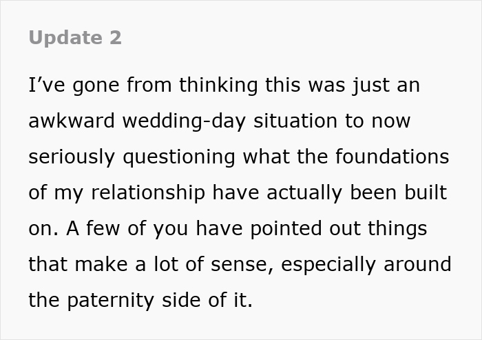 Couple with fiance and non-biological child together at a wedding, highlighting blended family moments and emotions.