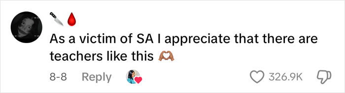 Comment praising teachers for their private parts song for first grade kids, highlighting appreciation and viral popularity. Comment praising teachers for their private parts song for first grade kids, highlighting appreciation and viral popularity.