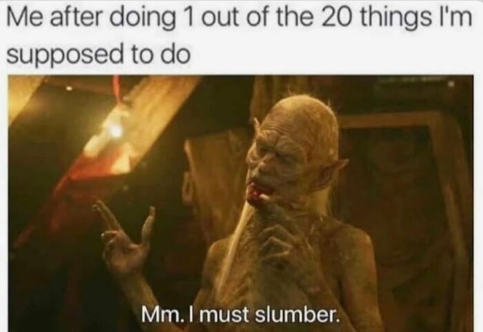 Funny creepy meme with a character humorously acknowledging minimal productivity, perfect for dark humor lovers.