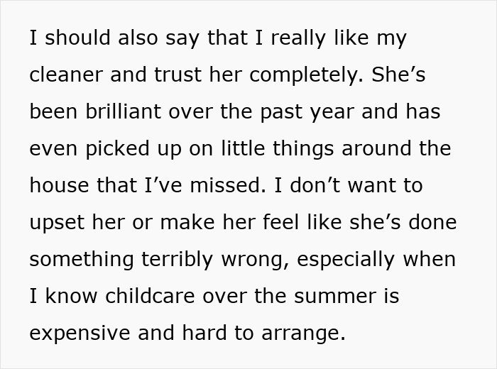 “Am I Being Unreasonable To Think My Cleaner Shouldn’t Bring Her Own Child To Work?” “Am I Being Unreasonable To Think My Cleaner Shouldn’t Bring Her Own Child To Work?”