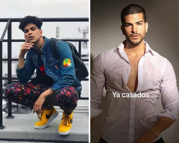 Young man showcasing a confident style and glow-up effect with vibrant clothing and a sleek, sharp look.