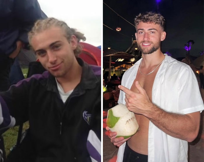 Side-by-side glow-up transformation showing the girlfriend glow-up effect with a fresh and confident new look.