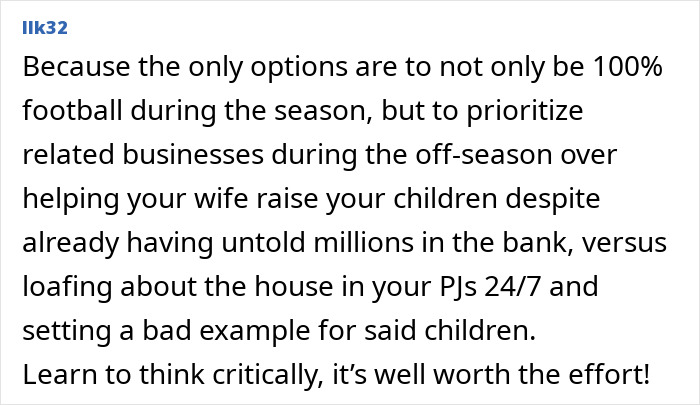 Comment discussing Gisele B&uuml;ndchen furious over Tom Brady&rsquo;s petty jab about her parenting and ongoing tensions between them.