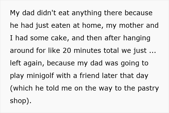 Text excerpt showing a graduate feeling crushed after mom expressed doubt about still making it through.