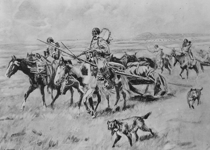 Native American warriors on horseback carrying spears, depicting unbelievable historical events people survived.
