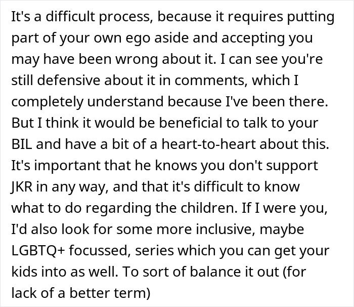 Family conflict over woman giving kids Harry Potter books sparks debate on bigoted and hateful person reactions.