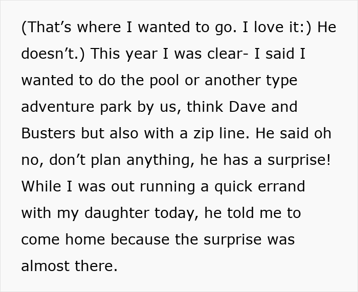 Text excerpt describing a husband’s birthday surprise for wife that led to therapy after 19 years of marriage. - 5