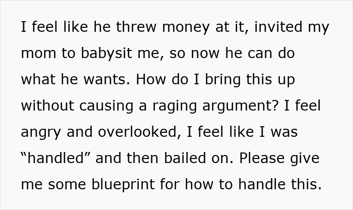 Text describing emotional conflict after husband’s birthday surprise leads to therapy in long-term marriage. - 11