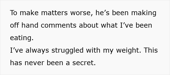 Alt text: A woman expresses how her husband has become a different person, causing struggles with weight and hurtful comments.