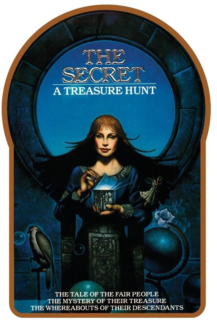 Woman holding a glowing box with mystical symbols, representing baffling unsolved mysteries and treasure hunt themes.