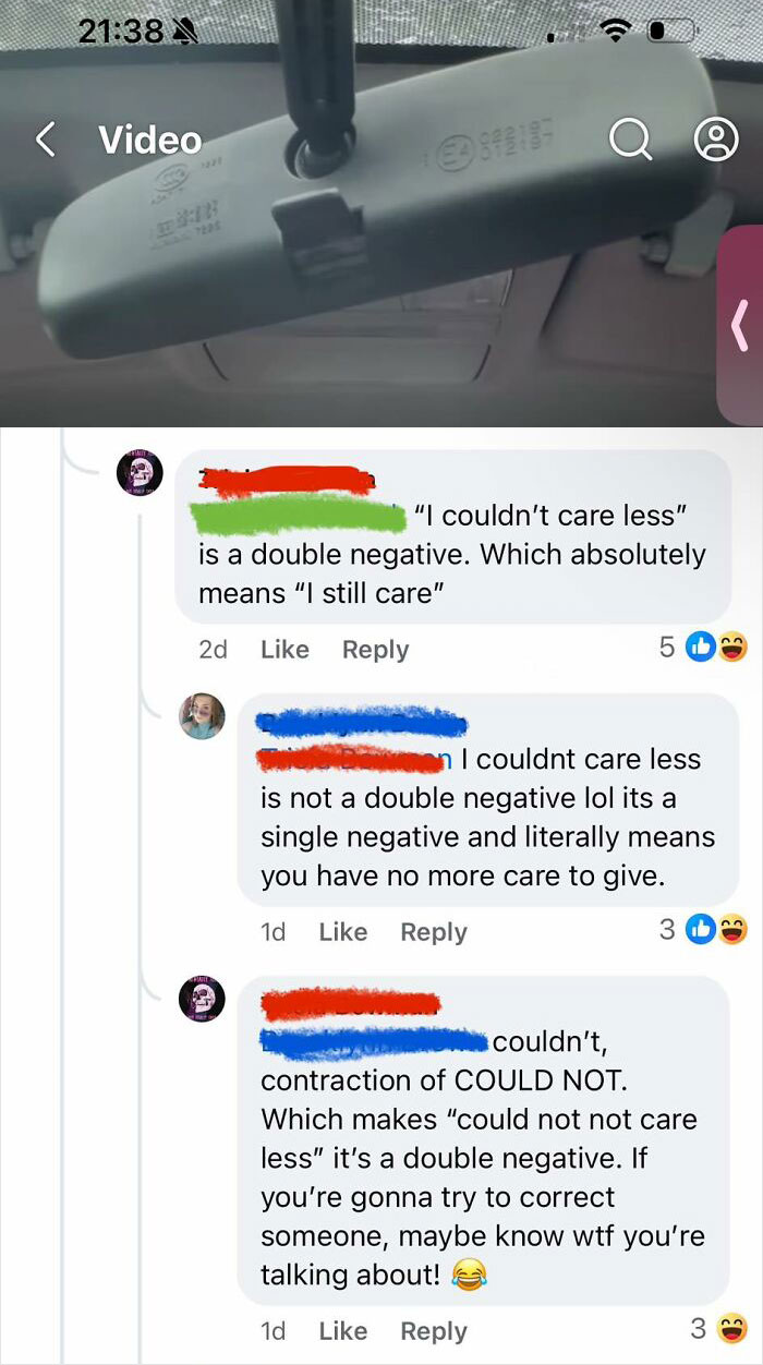 Screenshot of an online group shaming overconfident know-it-alls who incorrectly correct language usage in comments.