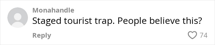 Comment on a post about an influencer filming an indigenous tribe for a viral TikTok stunt, calling it a staged tourist trap.