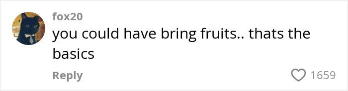 Comment on TikTok expressing criticism about bringing fruits, relating to influencer sparks outrage filming indigenous tribe viral stunt.