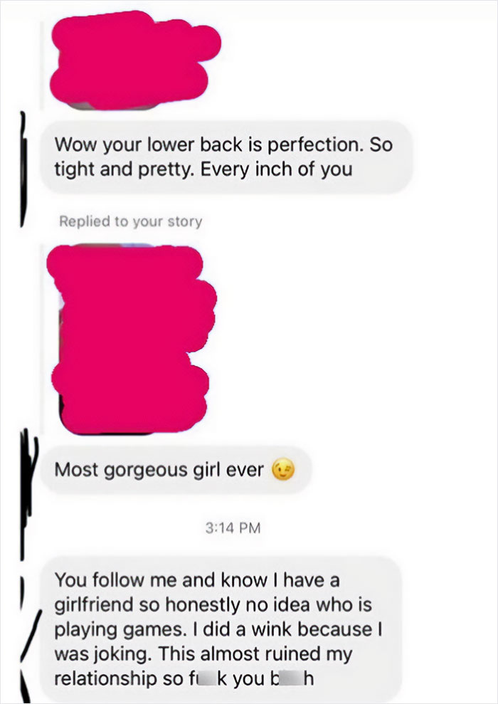 Screenshot of cringy men hitting on women with awkward and inappropriate messages shared online.