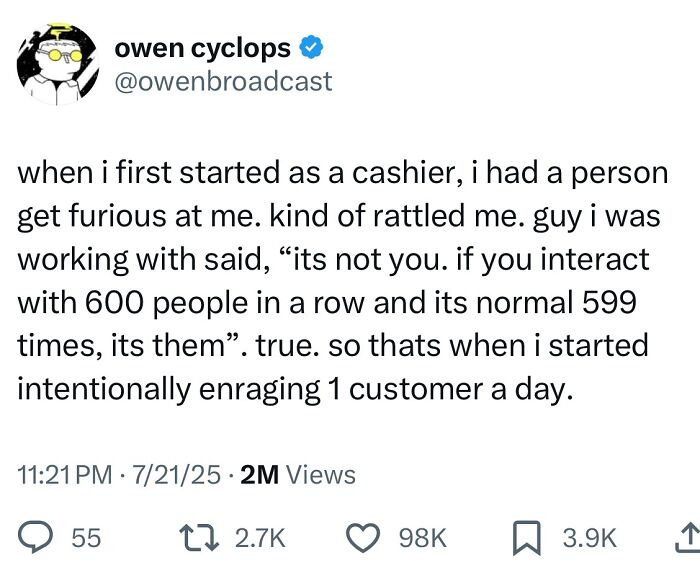 Tweet humor about customer service experience featured in 125 hilarious tweets from July that slapped harder than a mosquito bite.