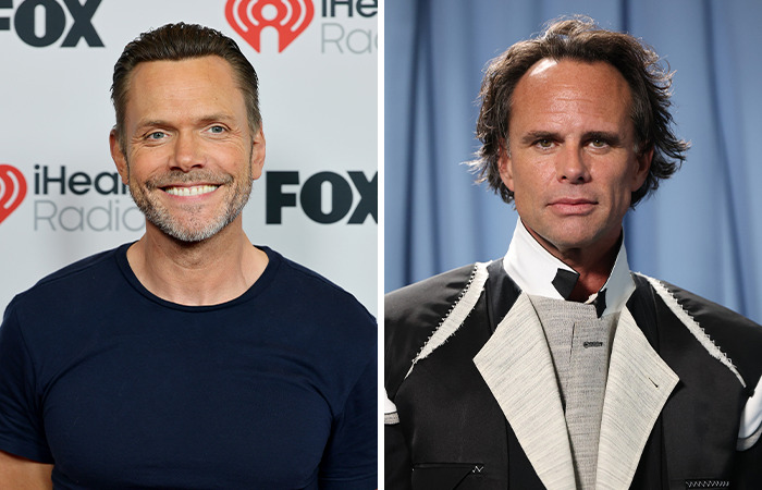 Side-by-side photos showing dramatic impact of plastic surgery on male celebrities born in the same year.